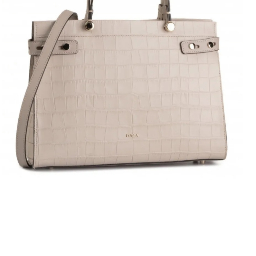 Furla Dalia  Lady Embossed Leather Satchel